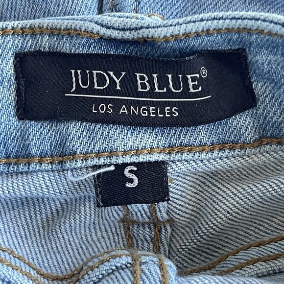 Judy Blue Womens Jean Shorts Small Distressed Light Wash Blue Denim JB1582 - Picture 4 of 10